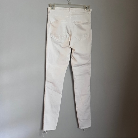 Zara Trafaluc Denim Collection Hi Rise Shaper Jeans Size 6 Red/Blk Stripes EUC - Picture 3 of 5